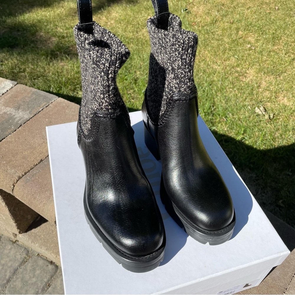 Chloé Neva Knit Lug Ankle Boot Size 38.5